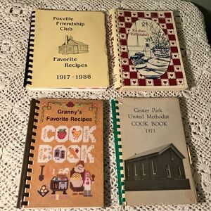 Cookbooks Lot of 4 Vintage Church Granny's Favorites Kitchen Keepsakes